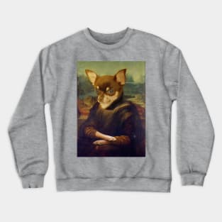 Mona Lisa Chihuahua Crewneck Sweatshirt